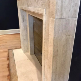 cast stone fireplace